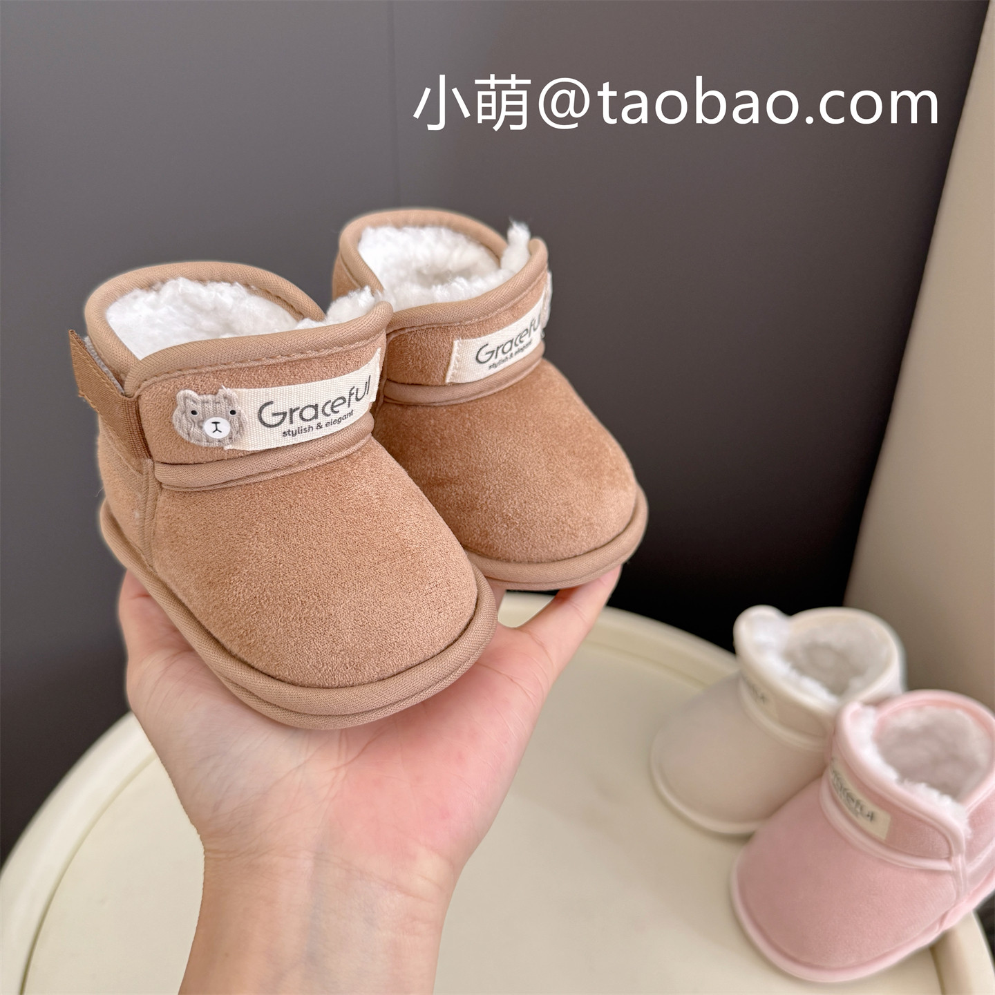 0-1岁婴儿棉鞋冬季软底6-12个月男女宝宝百搭保暖加厚加绒雪地靴