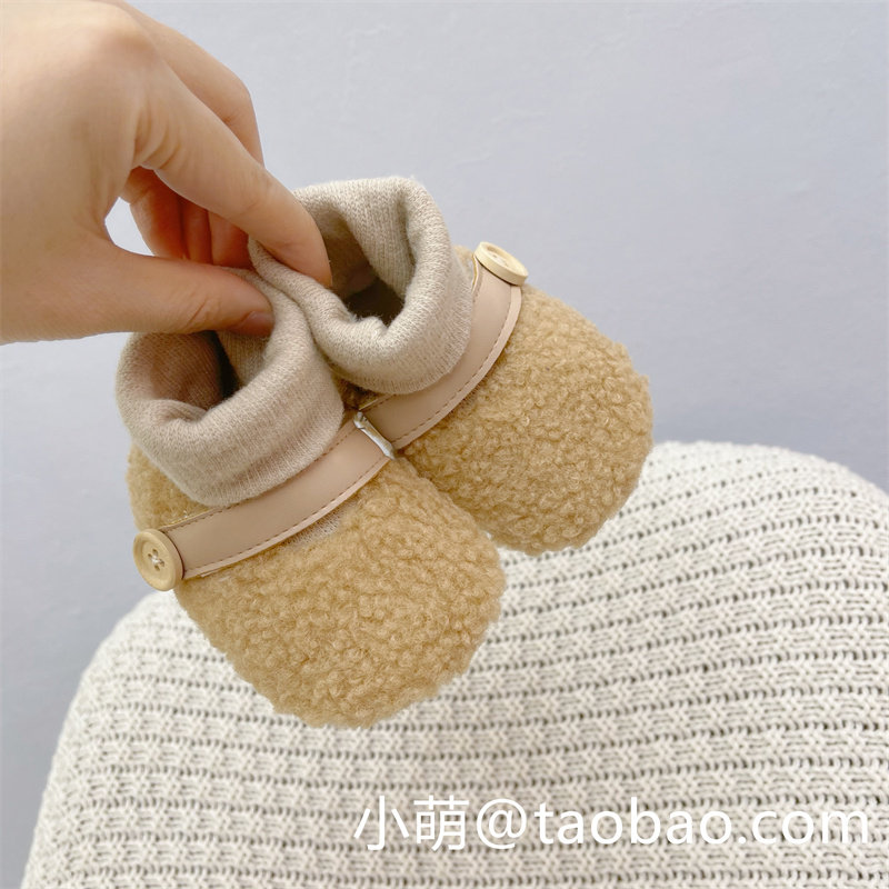 冬季新生婴儿鞋袜3-6-12个月男女宝宝棉鞋子学步加绒软底不掉保暖,童鞋/婴儿鞋/亲子鞋,婴儿步前鞋/袜鞋,淘宝优惠券,粉丝福利购,淘宝优惠卷