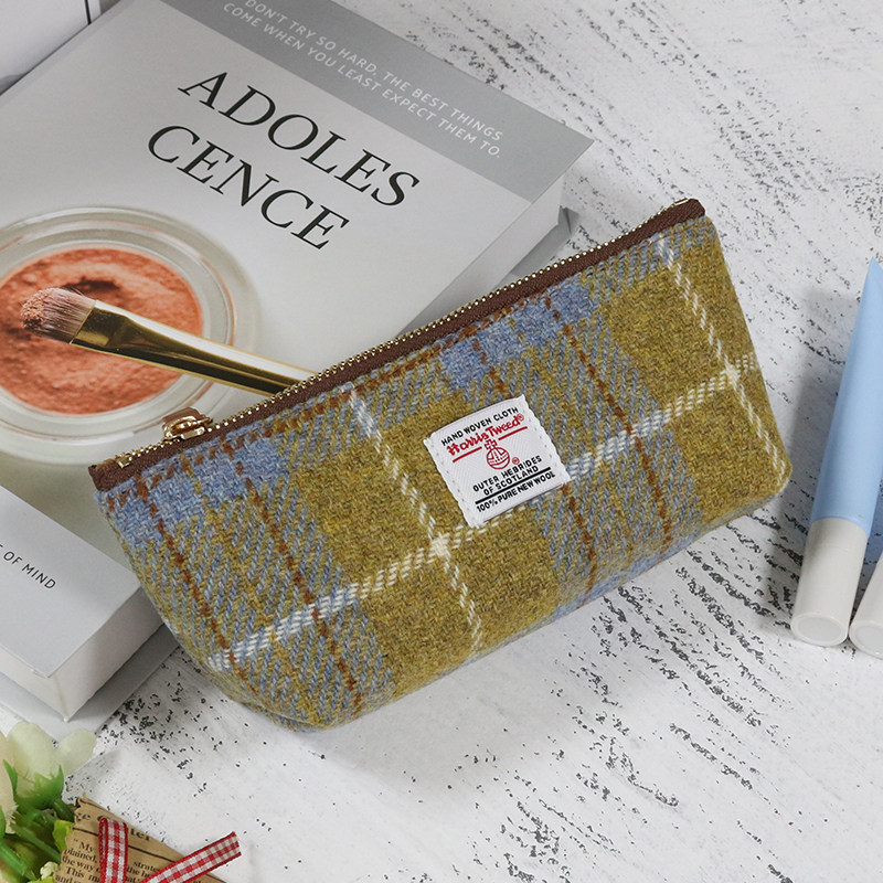 简约哈里斯纯色三角笔袋