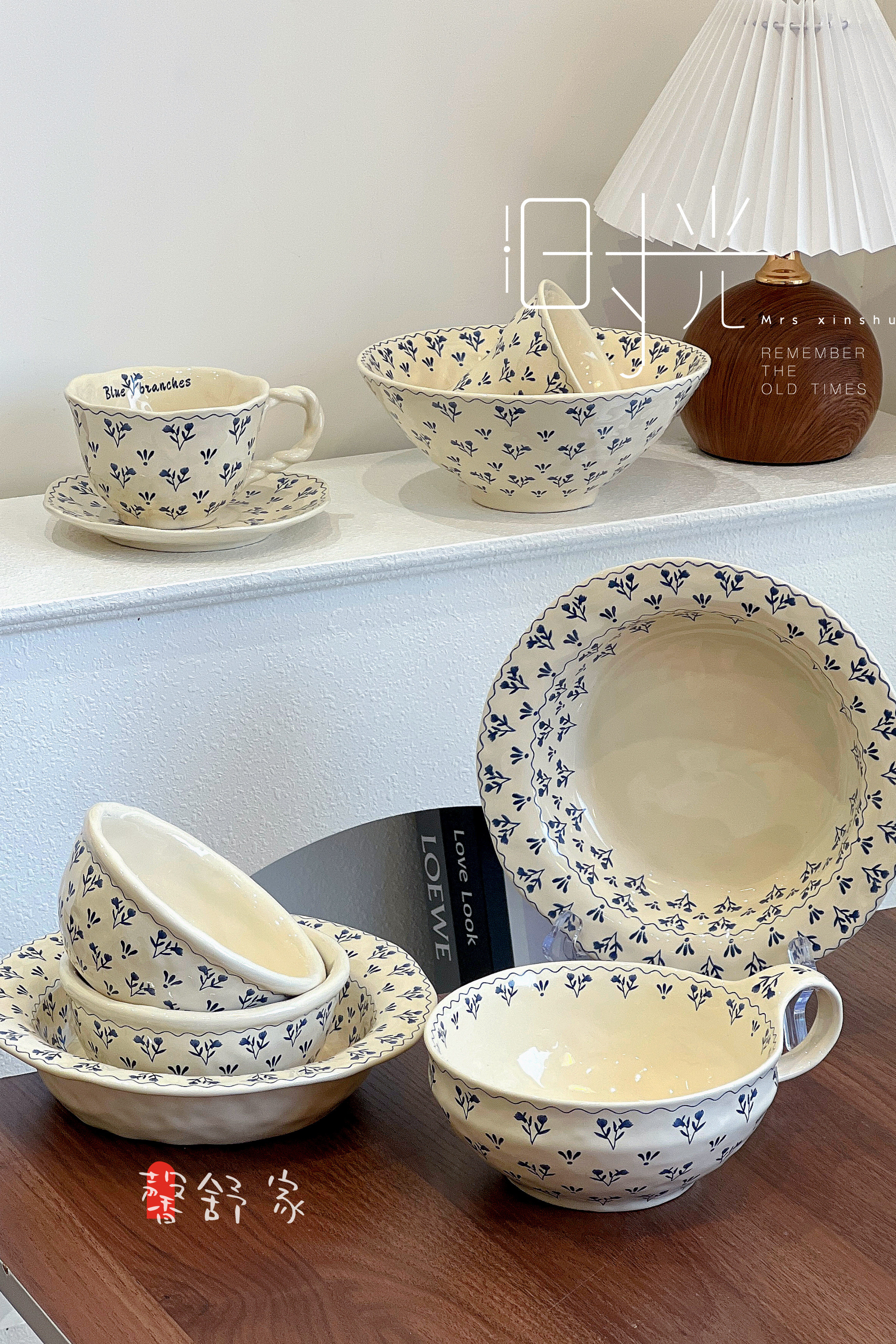 馨舒家ins简约陶瓷餐具套装家用菜盘饭碗杯子高颜值餐具乔迁礼物