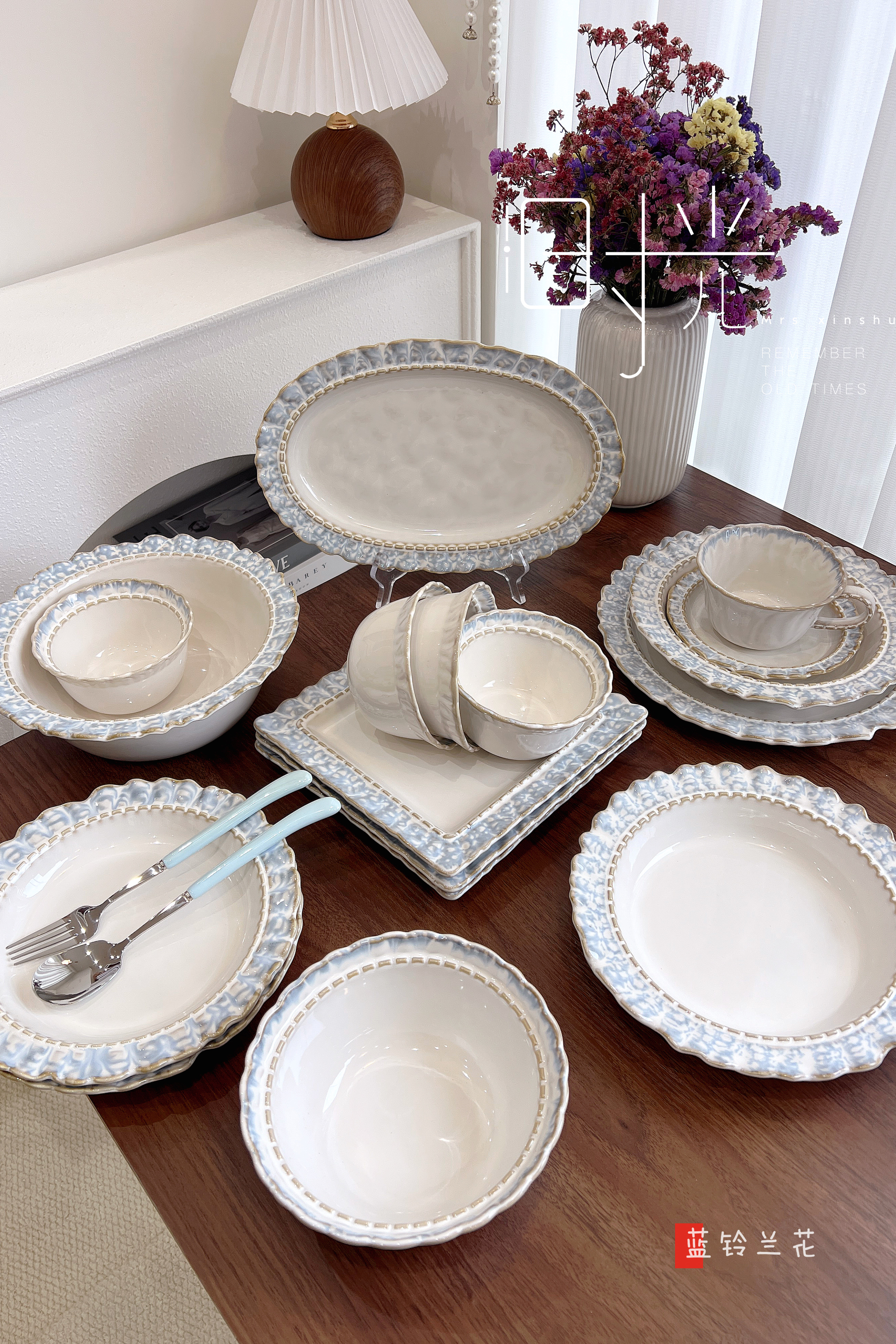 8寸陶瓷餐具家用法式深盘碗盘