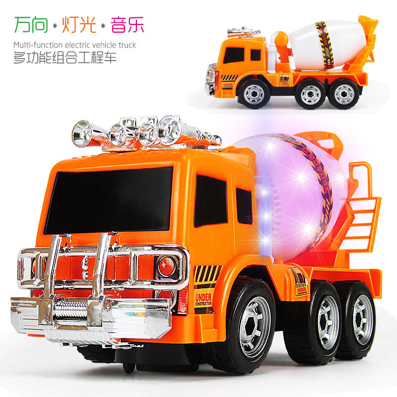 水泥罐声光音乐万向混凝土搅拌车