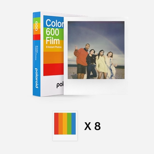宝丽来POLAROID拍立得600白框彩色单双包装胶片一次成像胶片相纸