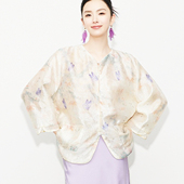 防晒服空调衫 裙开衫 旗袍上衣 国风宋锦提花缎盘扣外套装 老钱新中式