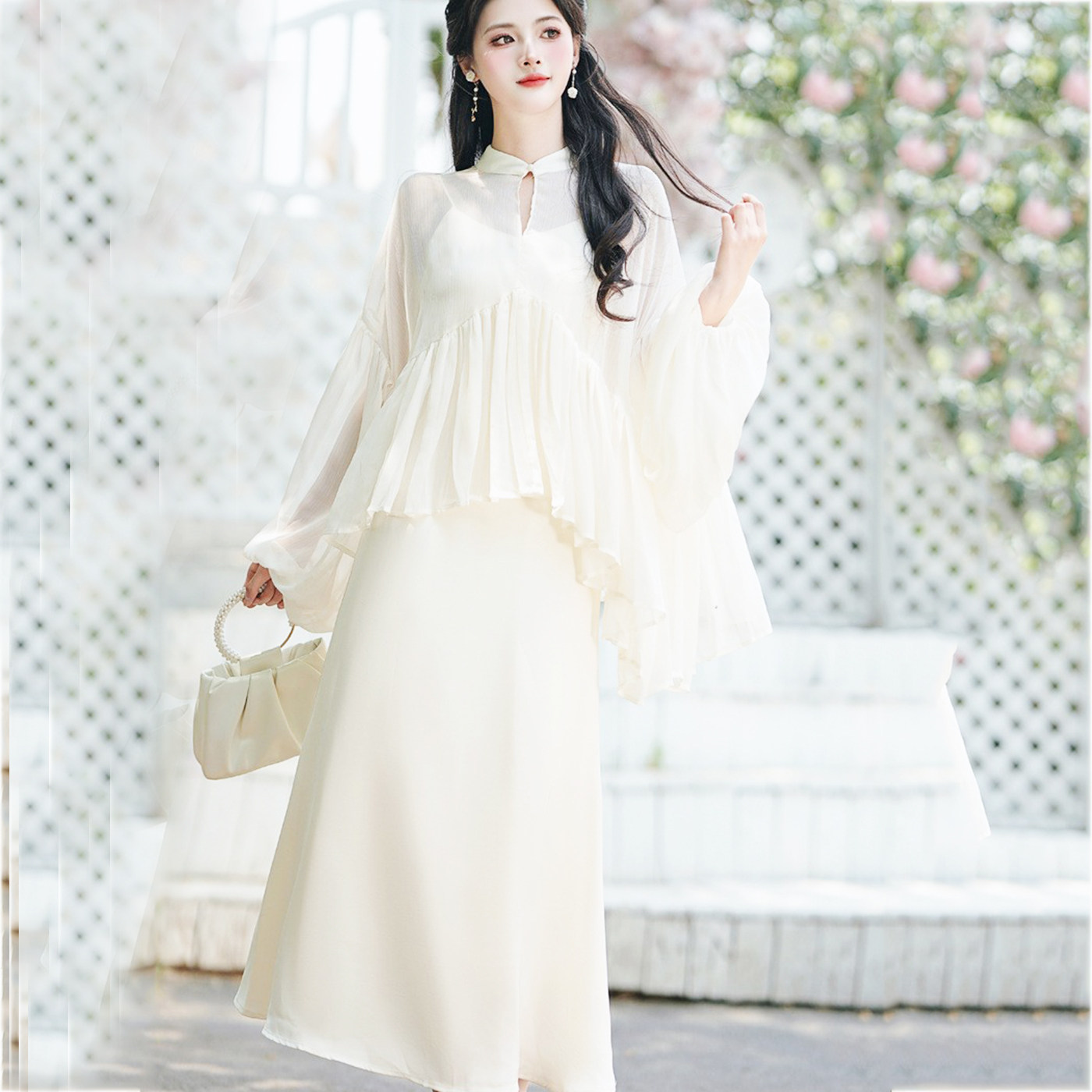 越南小众设计法式度假订婚领证结婚新娘敬酒宴会氛围感温柔甜美裙