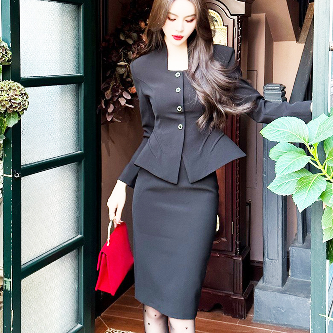 高级韩系设计感时尚洋气质赫本职业通勤商务正装修身装西装套装裙,女装/女士精品,西装,淘宝优惠券,粉丝福利购,淘宝优惠卷
