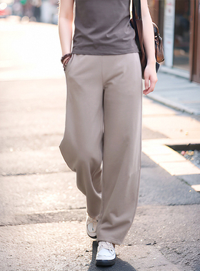 2026休闲运动裤香蕉裤女春季薄款潮流卫裤灰色镰刀裤显腿长裤子