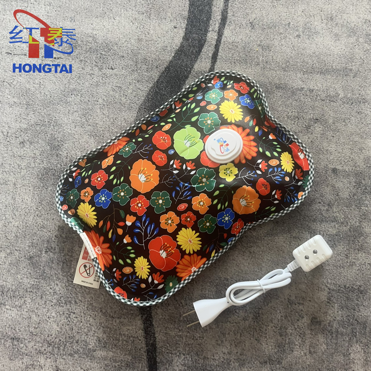 2025款红泰电热水袋8803丝光布超柔绒布大枕已注水暖宫暖腰暖手宝