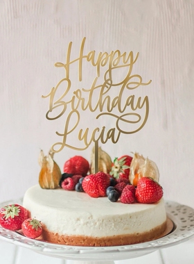 Personalized Birthday CakeTopper定制名字生日蛋糕插牌生日礼物