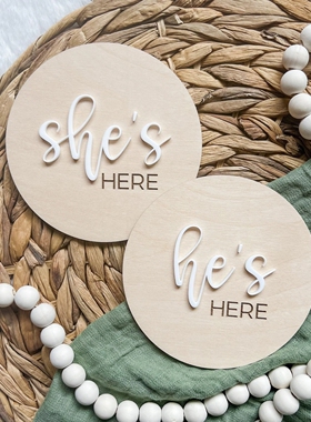 Gender Revea新生儿性别揭示纪念告示牌lBirth Announcement Sign