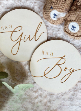 Birth Announcement Sign 宝宝出生公告标志新生儿性别揭示牌男女