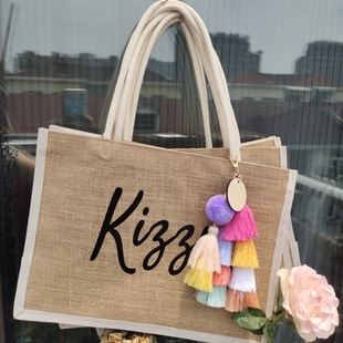 Custom bridesmaid gift bag定制名字伴娘礼品袋新娘单身派对包包