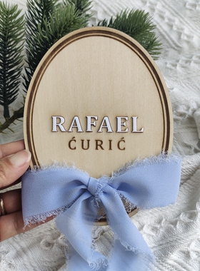 Baby Milestone Name Announcement定制名字婴儿出生公告牌纪念品