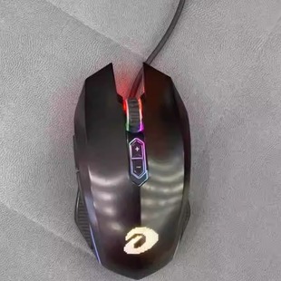 达尔优牧马人cm635rgb有线电竞游戏鼠标单USBcm655电脑网咖专用黑