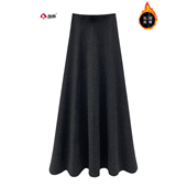 半身裙女冬 骊枥高腰显瘦a字针织裙 修身 拼接通勤软糯加绒长裙810