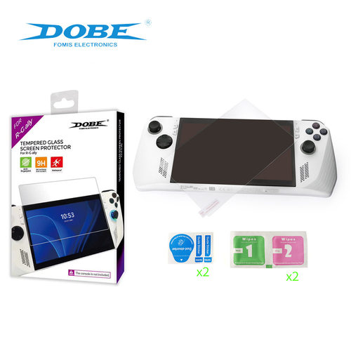 ROGAlly掌机钢化膜ROGAlly游戏机贴膜防刮防尘屏幕保护贴膜2片装