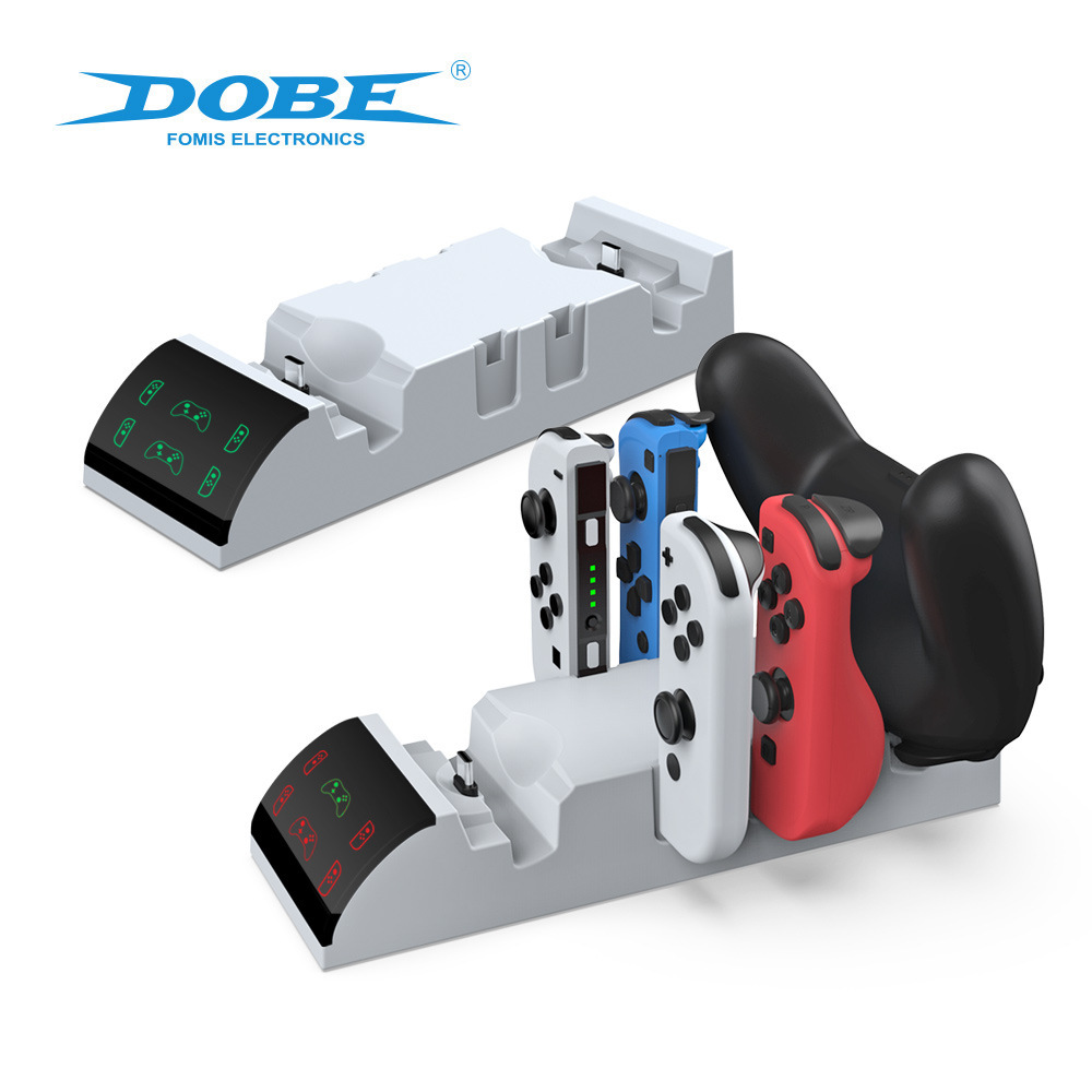 SwitchOLED手柄6合1充电底座switch左右手柄座充精灵球充电座充