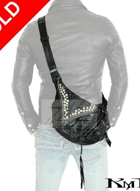 日本暗黑奢牌 ケムリ KMRii  山羊皮饺子包 斜挎包 日代 需订购