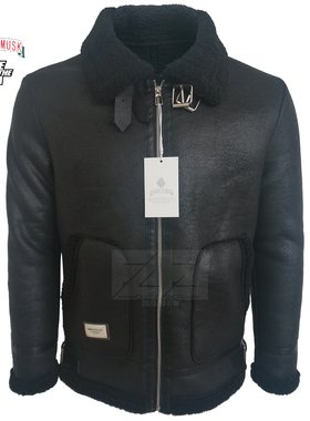 FRANKLIN MUSK 美产羊皮毛一体飞行皮衣 B-3飞行服款日本进口 1号