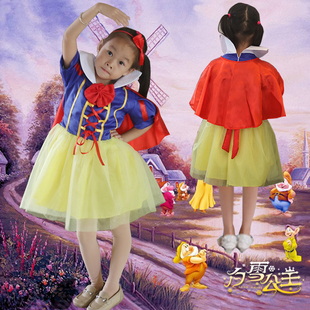 万圣节儿童服装白雪公主连衣裙女童化妆舞会裙子女孩表演礼服纱裙