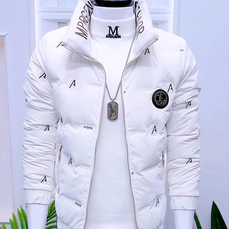 冬季新款男士棉衣韩版修身立领加厚保暖棉服亮面免洗抗皱上衣外套