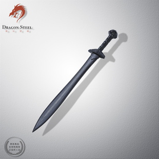 台湾龙裕塑钢黑色剑鱼练习剑罗马剑单手武术对抗训练表演玩具道具