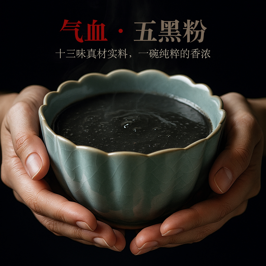 气血五黑粉黑芝麻糊核桃桑葚黑豆