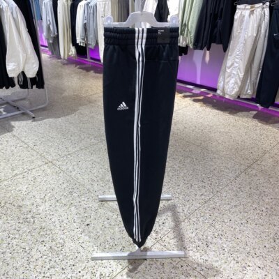 阿迪达斯女裤25春季新款运动裤宽松束脚裤卫裤针织休闲裤HA4375