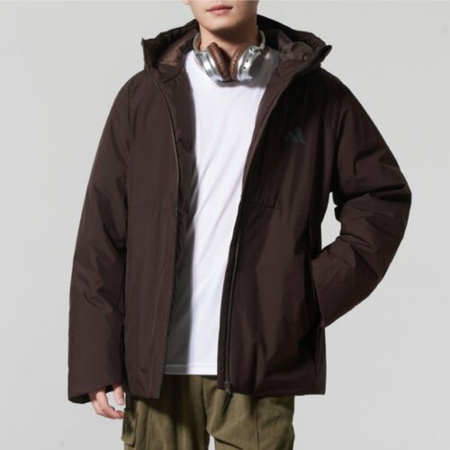 正品Adidas阿迪达斯男子外套25冬季新款运动休闲连帽羽绒服KC2563