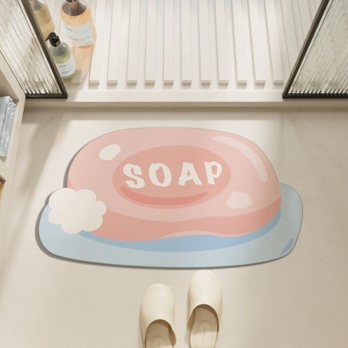 现代简约卫生间防滑地毯浴室厕所吸水脚垫软硅藻泥速干地毯