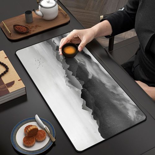 中国风茶旗桌旗吸水速干茶垫家用高档长条桌布免洗禅意茶