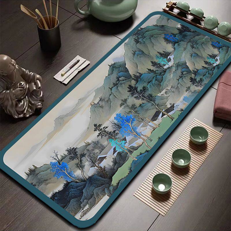 中国风茶旗桌旗吸水速干茶垫家用高档长条桌布免洗禅意茶