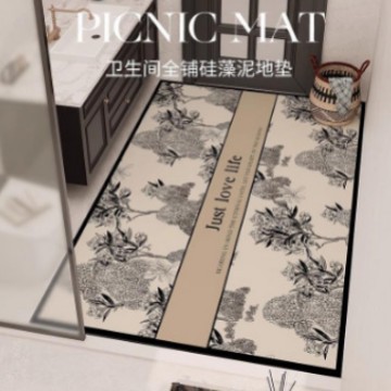 卫生间地垫浴室防滑吸水厕所超强门口洗手间硅藻泥速干卫浴脚垫子