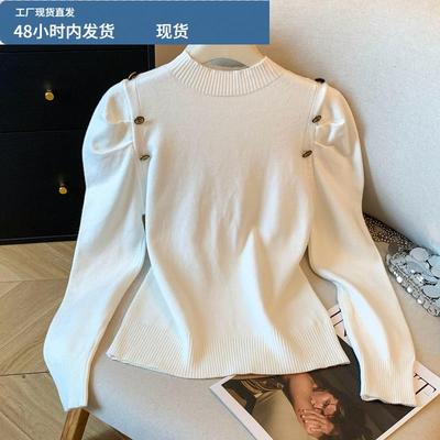 半高领打底衫女秋冬高级感内搭可外穿黑色套头保暖针织毛衣上衣女