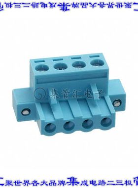 TBP01P1W-508-04BE 端子块连接器4POS插头母插口5.08mm蓝色自由悬