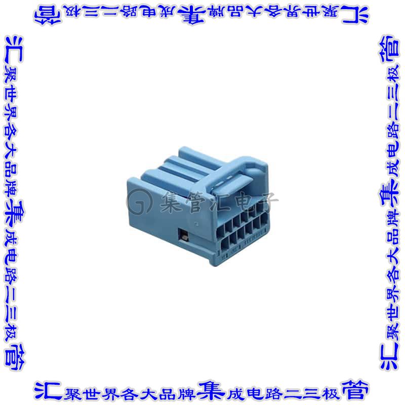 MX34012SF4 矩形连接器外壳12POS插座2排2.2mm母形插口蓝色自由悬
