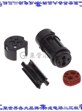 BH12WP-4SC 圆形连接器4(2+2电源)插头外壳用于公插针黑色自由悬