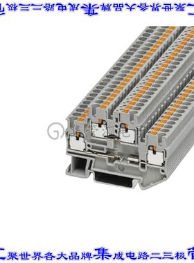 3211480 端子块连接器4POS馈通式隔离式2排5.2mm灰色12-26AWG