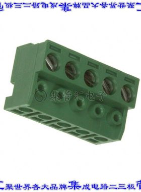 282830-5 端子块连接器5POS无罩接头的插头5mm绿色自由悬挂