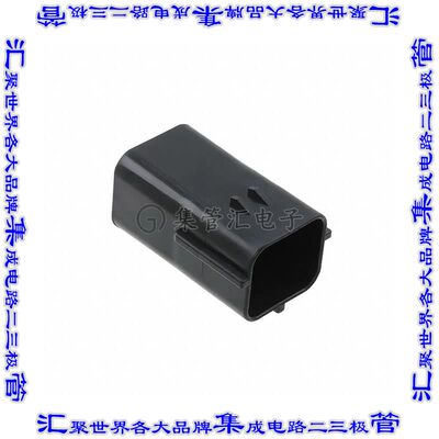174264-2 矩形连接器外壳6POS插座2排公形引脚黑色自由悬挂