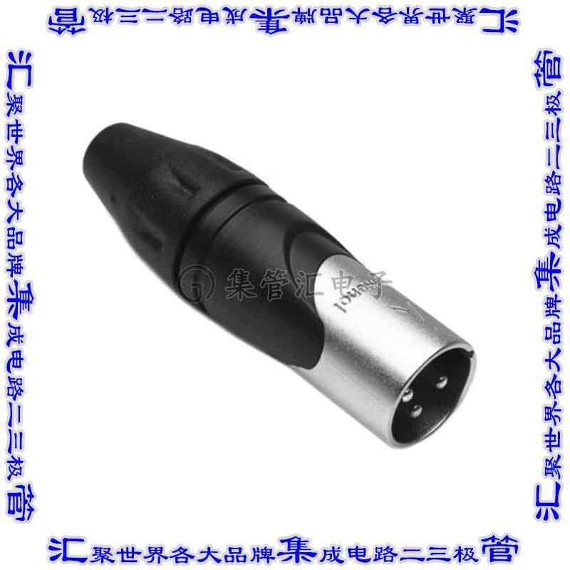 AX3M9M 圆形连接器3POS插座公形引脚焊杯银自由悬挂