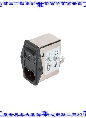 FFSAS06BFR 电源接入连接器3POS插座公型片状插脚IEC320-C14面板