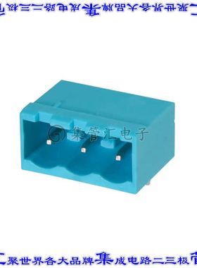 TBP01R1-508-03BE 端子块连接器3POS接头公引脚带罩5.08mm蓝色90D
