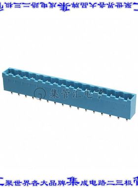 TBP01R2-508-16BE 端子块连接器16POS接头公引脚带罩5.08mm蓝色垂