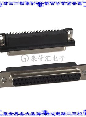 182-037-213R161 连接器37POS插座母插口2排D-Sub面板安装通孔直