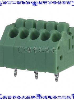 1985221 线对板连接器5POS接线端子3.5mm通孔45角度带板