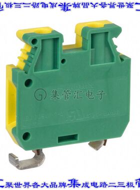 452043 0452043端子块连接器2POS接地地面6.2mm绿色黄色14-26AWG