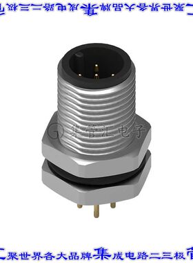 643250100305 圆形连接器5POS插座公形引脚螺钉镀金面板安装