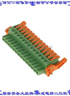 1110620 端子块连接器14POS插头母插口5.08mm绿色自由悬挂