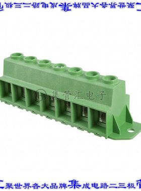 1986715-7 线对板连接器7POS接线端子15mm通孔水平带板